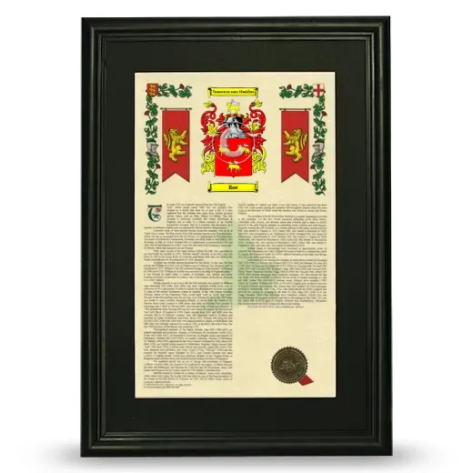 Roe Deluxe Armorial Framed - Black