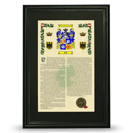Rolf Deluxe Armorial Framed - Black