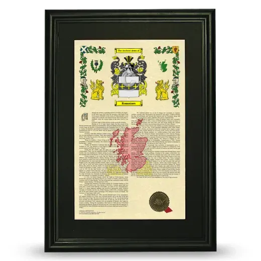 Romaines Deluxe Armorial Framed - Black