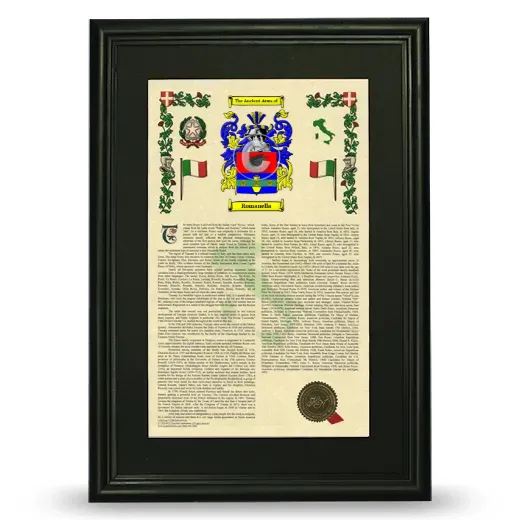 Romanella Deluxe Armorial Framed - Black