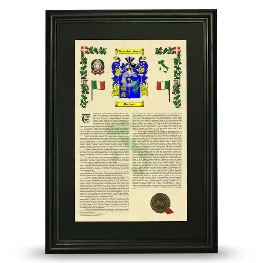 Romieri Deluxe Armorial Framed - Black