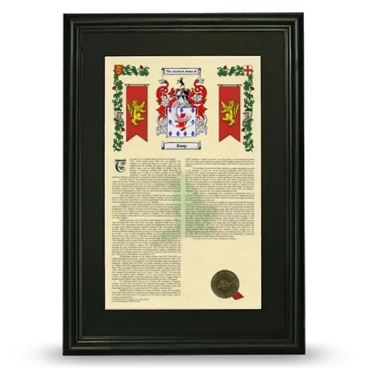 Roop Deluxe Armorial Framed - Black