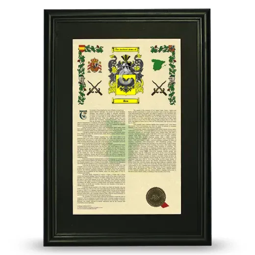 Ros Deluxe Armorial Framed - Black