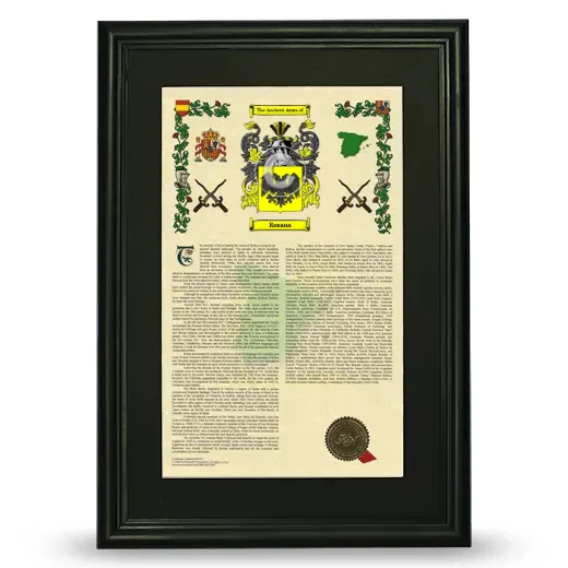 Rosana Deluxe Armorial Framed - Black