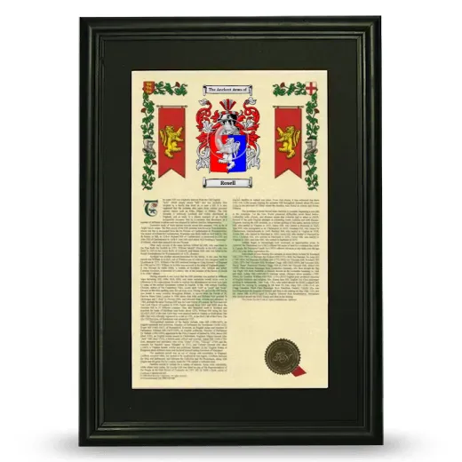 Rosell Deluxe Armorial Framed - Black