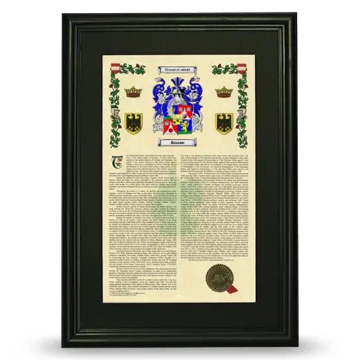 Rossne Deluxe Armorial Framed - Black
