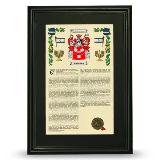 Rothenberg Deluxe Armorial Framed - Black