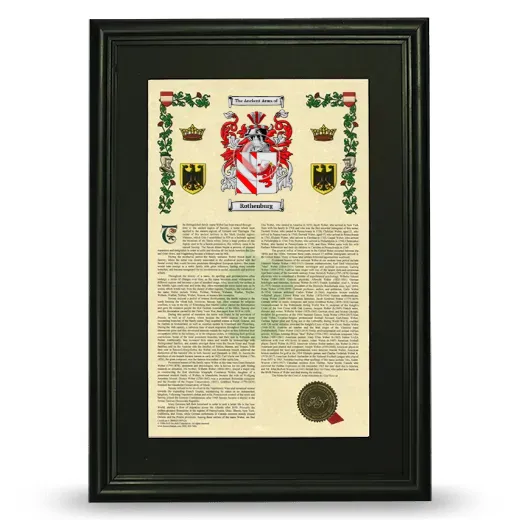 Rothenburg Deluxe Armorial Framed - Black