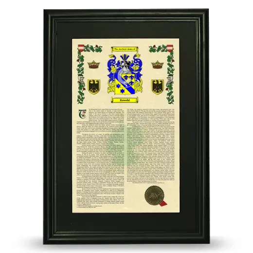 Rowehl Deluxe Armorial Framed - Black