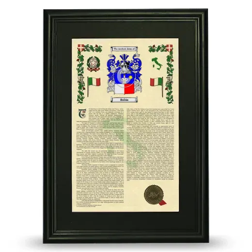Rubin Deluxe Armorial Framed - Black