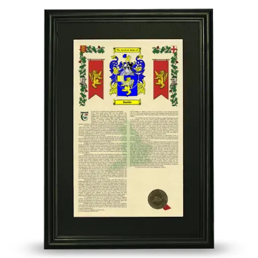Rudde Deluxe Armorial Framed - Black