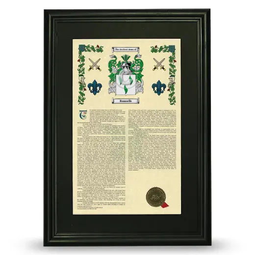 Runnells Deluxe Armorial Framed - Black