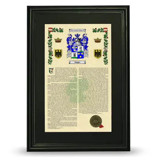 Sänger Deluxe Armorial Framed - Black