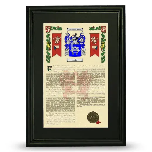 Sacha Deluxe Armorial Framed - Black
