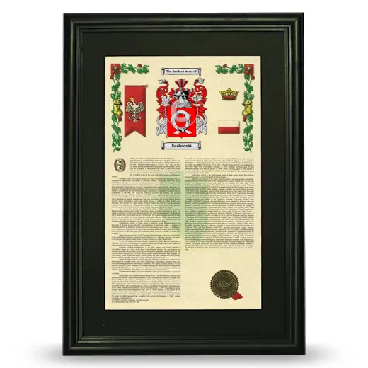 Sadlowski Deluxe Armorial Framed - Black