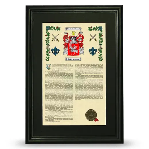 Saint-georges Deluxe Armorial Framed - Black