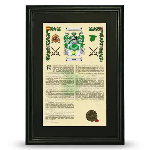 Salce Deluxe Armorial Framed - Black