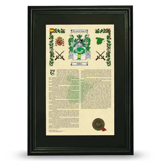 Salces Deluxe Armorial Framed - Black