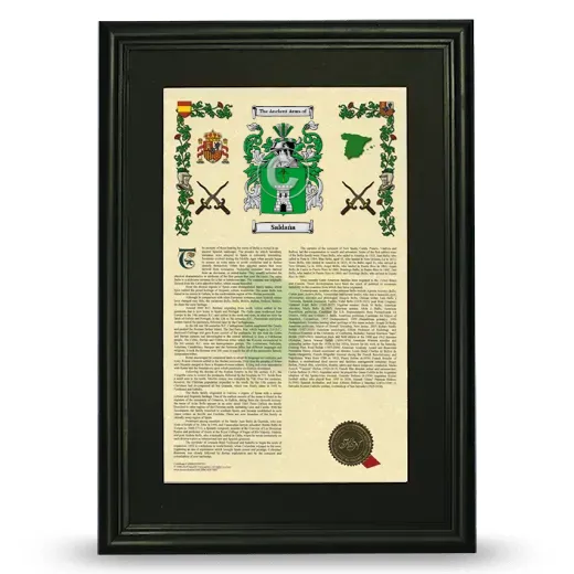 Saldaña Deluxe Armorial Framed - Black