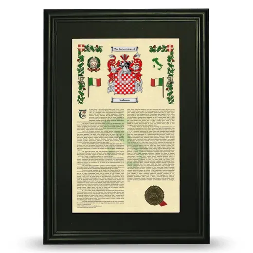 Salmon Deluxe Armorial Framed - Black