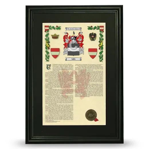 Salts Deluxe Armorial Framed - Black