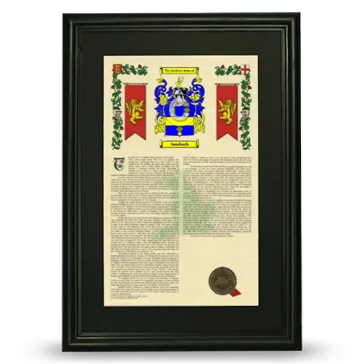 Sambach Deluxe Armorial Framed - Black