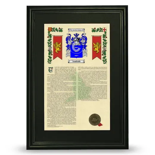 Sambrish Deluxe Armorial Framed - Black