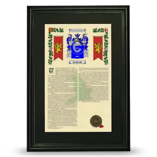 Sambrooks Deluxe Armorial Framed - Black