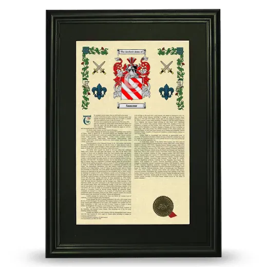 Samour Deluxe Armorial Framed - Black