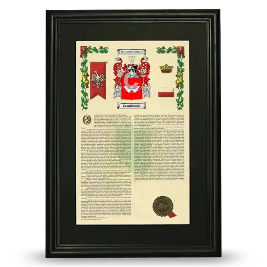 Samplawski Deluxe Armorial Framed - Black