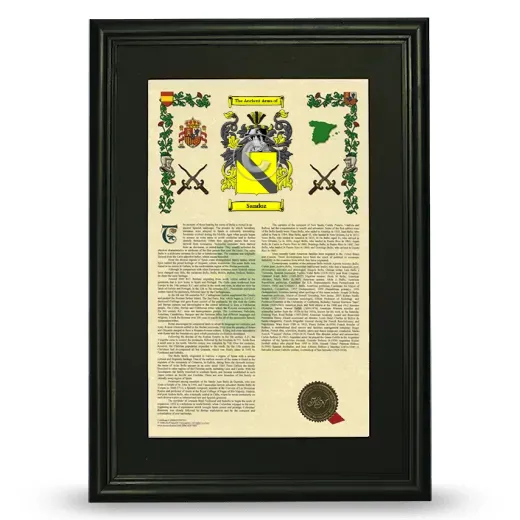 Sandoz Deluxe Armorial Framed - Black