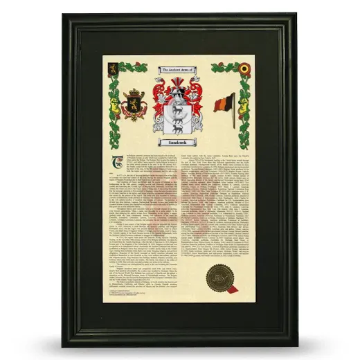 Sandrock Deluxe Armorial Framed - Black
