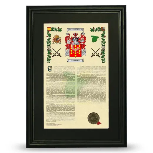 Sarmento Deluxe Armorial Framed - Black