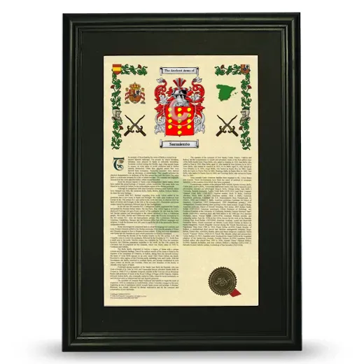 Sarmiento Deluxe Armorial Framed - Black
