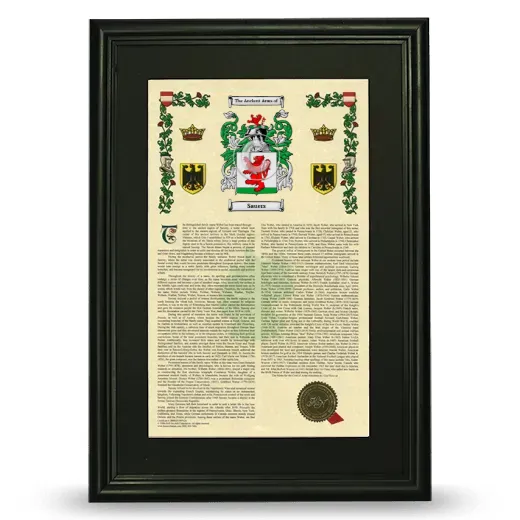 Sauers Deluxe Armorial Framed - Black