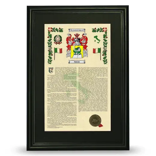 Sauras Deluxe Armorial Framed - Black