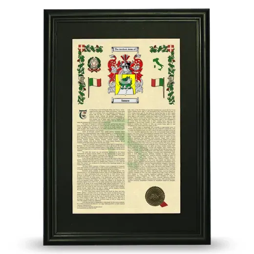 Sauro Deluxe Armorial Framed - Black