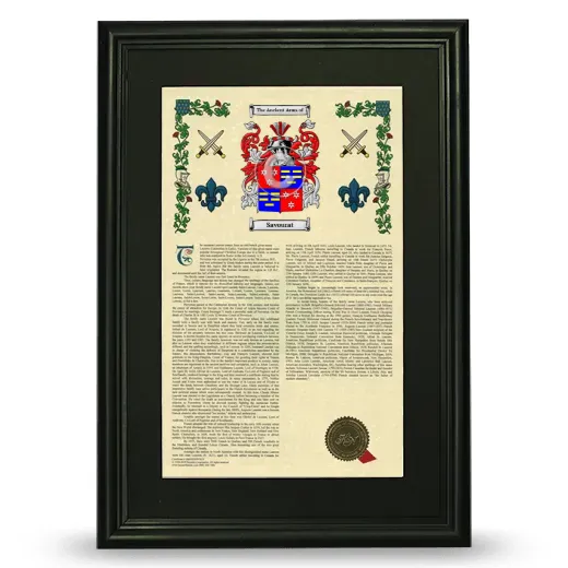 Savourat Deluxe Armorial Framed - Black