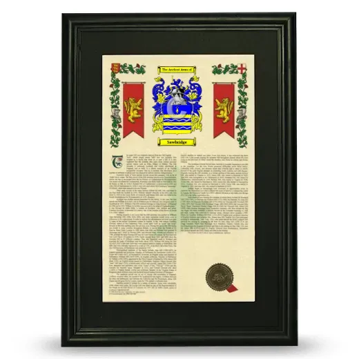 Sawbridge Deluxe Armorial Framed - Black