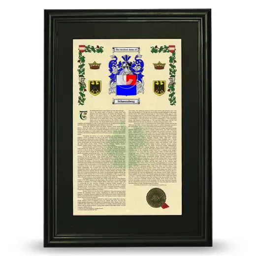 Schaumberg Deluxe Armorial Framed - Black