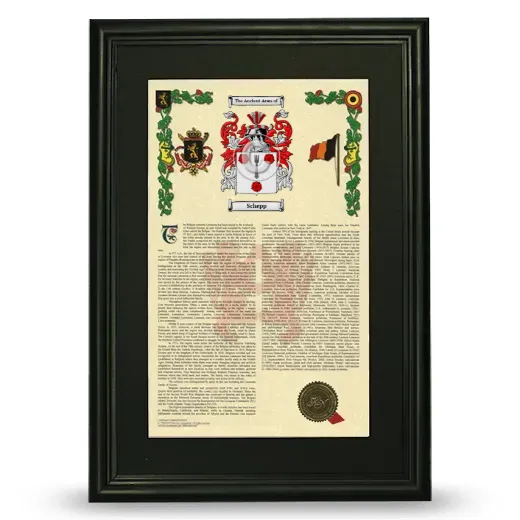 Schepp Deluxe Armorial Framed - Black