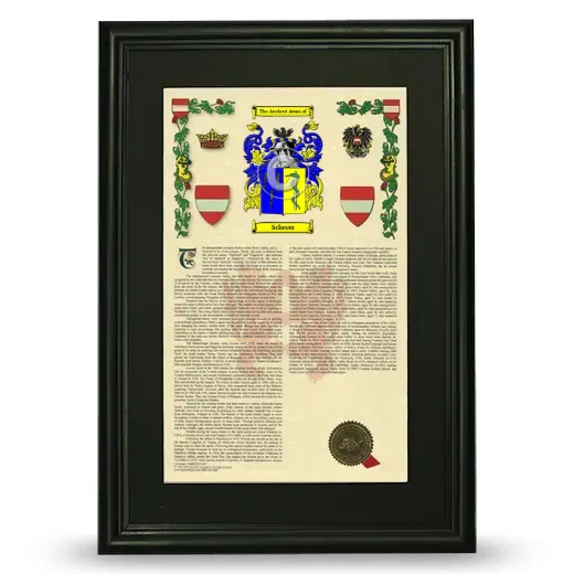 Scherer Deluxe Armorial Framed - Black