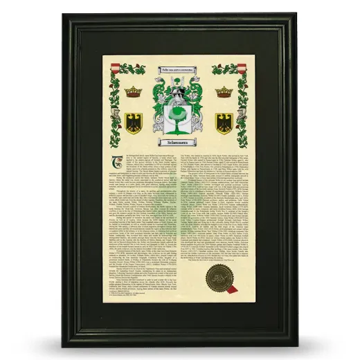Schermers Deluxe Armorial Framed - Black