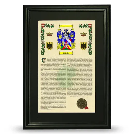 Schleifer Deluxe Armorial Framed - Black
