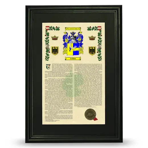 Schlein Deluxe Armorial Framed - Black
