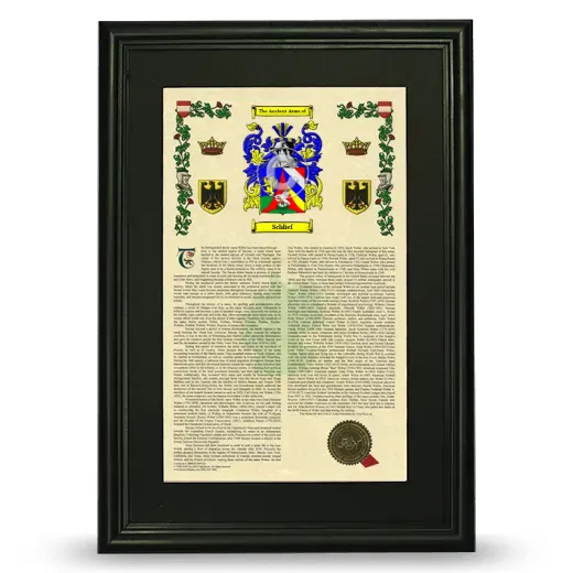 Schlief Deluxe Armorial Framed - Black