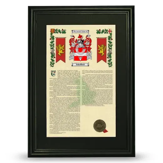 Schoffield Deluxe Armorial Framed - Black