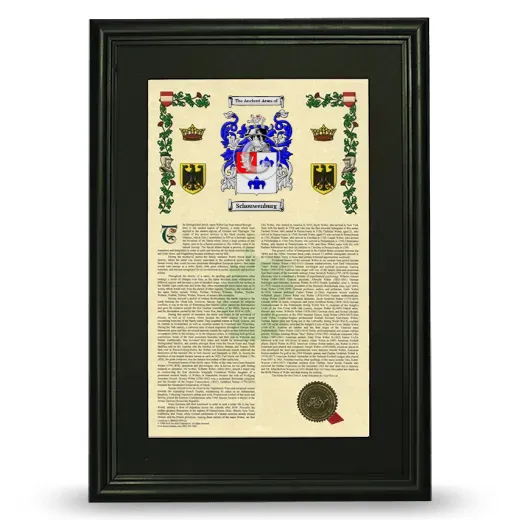 Schouwenburg Deluxe Armorial Framed - Black