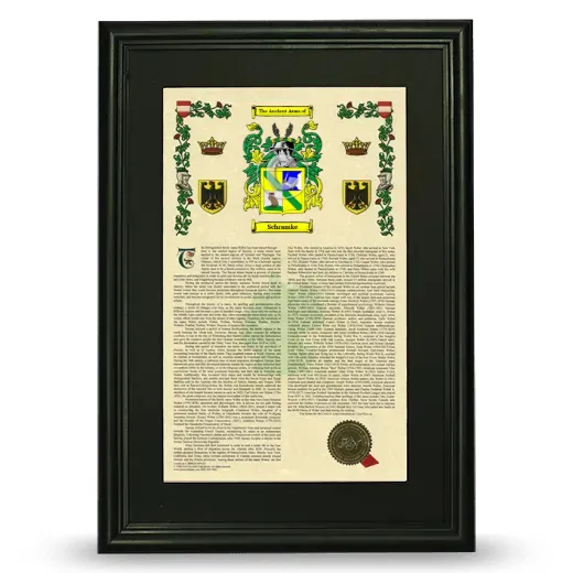 Schramke Deluxe Armorial Framed - Black