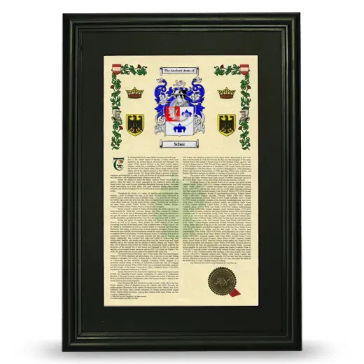 Schur Deluxe Armorial Framed - Black